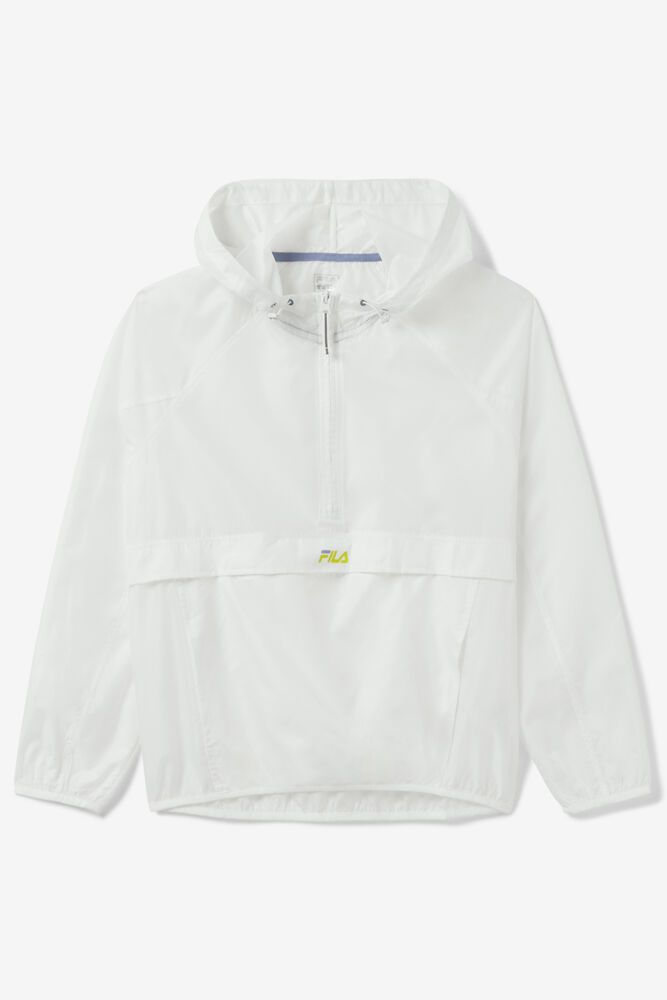 Fila Pursue It Windbreaker White Hoodie Womens - NZ 63401-EWRT